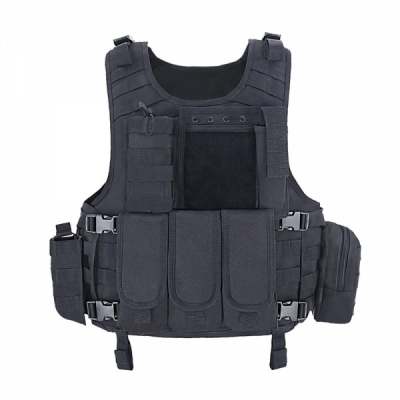 Army Military 600D Polyester Tactical Bulletproof Vest 2 - Side Plates Vest Design